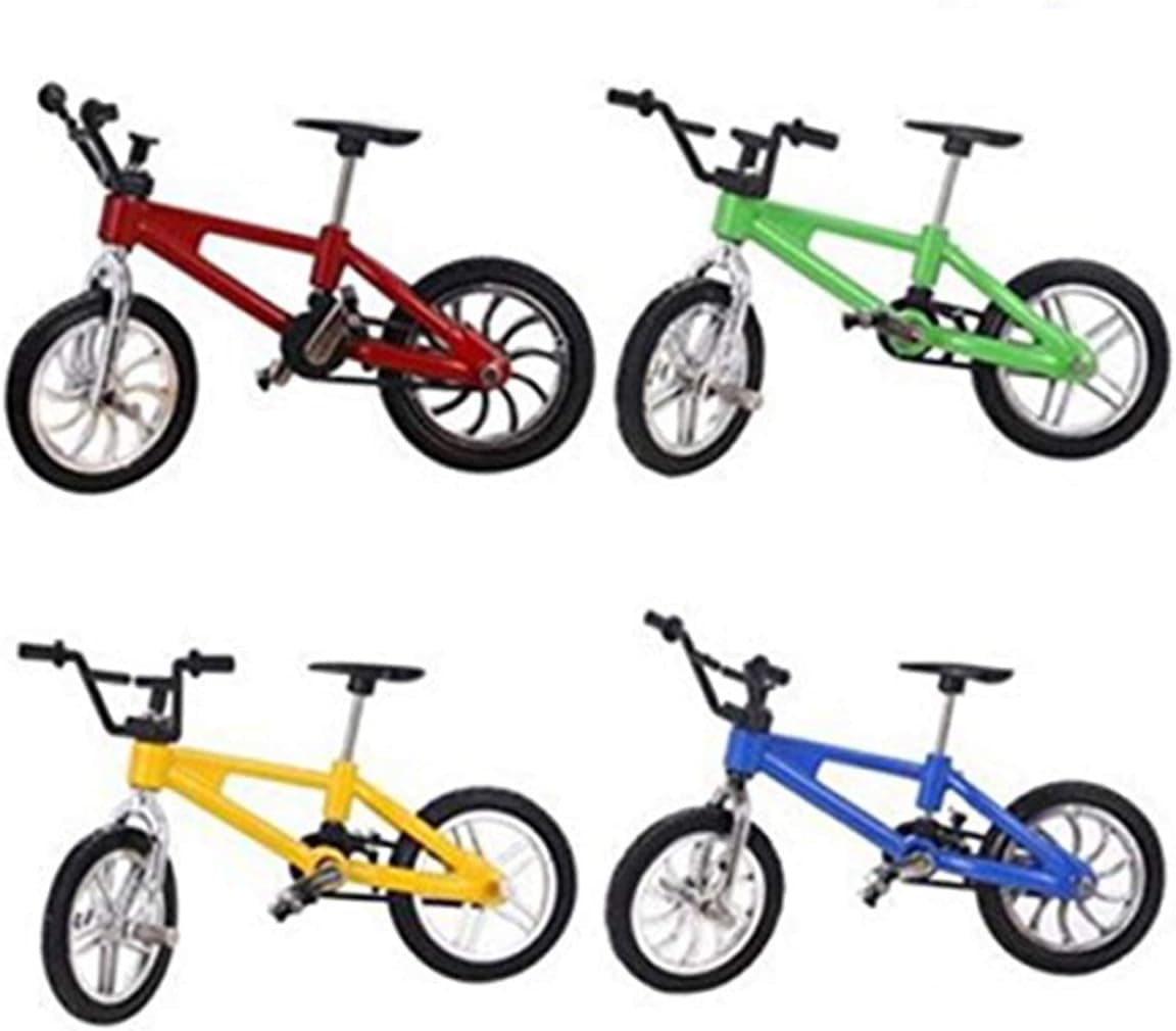 4 Pcs Miniature Finger Mountain Bike Excellent Functional Metal Toys Mini Extreme Sports Finger Bicycle Cool Boy Toy Creative Game Gift Toy