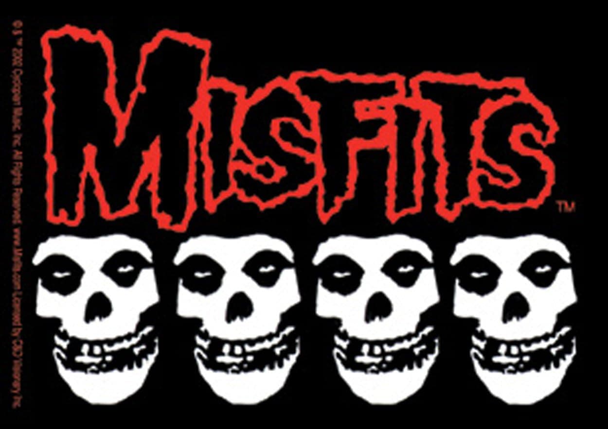 C&D Visionary Licenses Products Misfits Skulls Sticker, 4-Piece