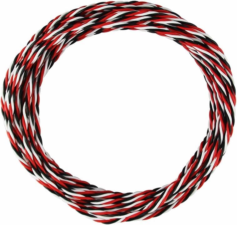 OliYin 32 feet 26AWG 26# Twist Servo Extension Cable Futaba Twisted Wire Lead for RC Airplane Accessories