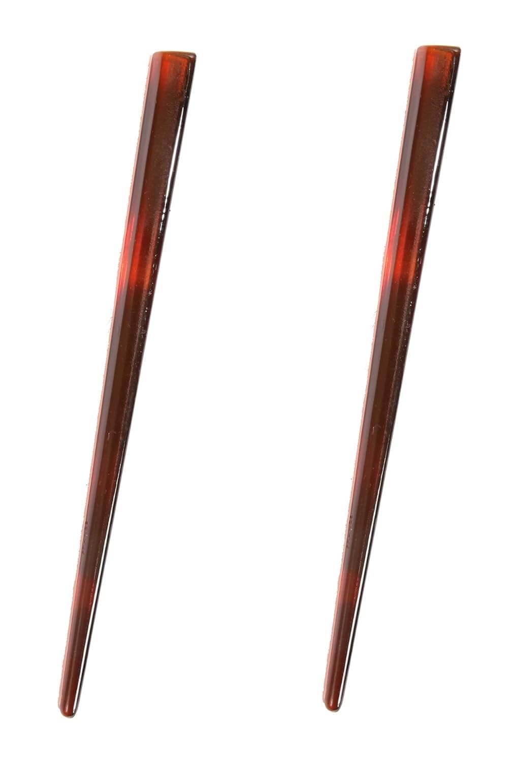 Caravan French Tortoise Shell Chop Stick In A Diamond Top Shape Pair.65 Ounce