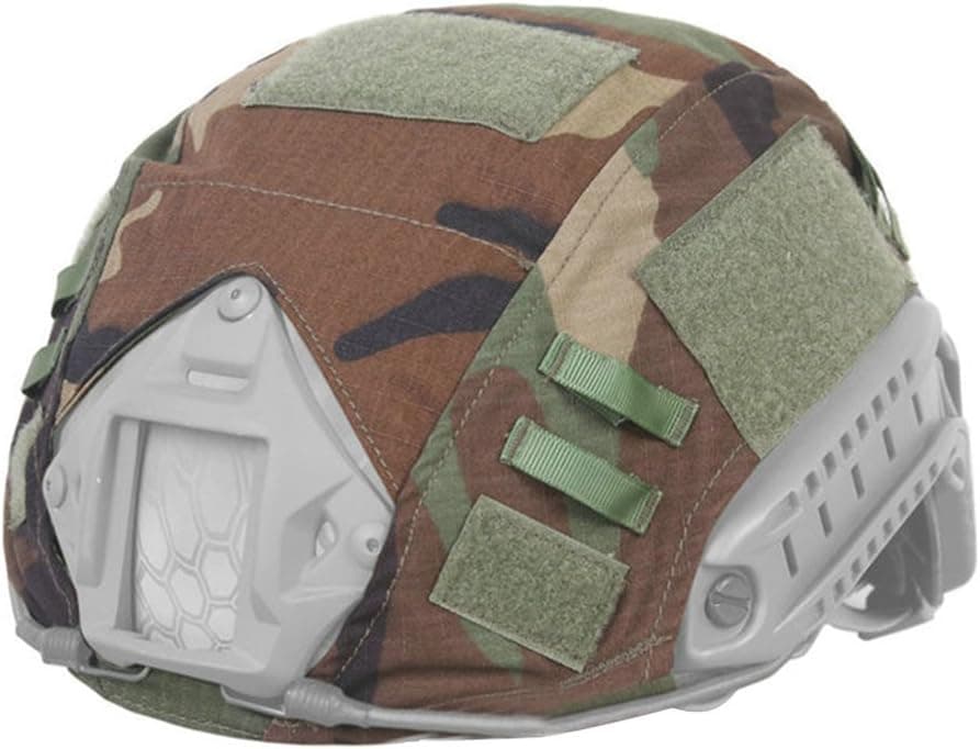 EMERSONGEAR Tactical Helmet Cover Camouflage Combat Helmet Accessories for Airsoft Paintball Gear Fast Helmet Cover BJ/PJ/MH (Woodland)