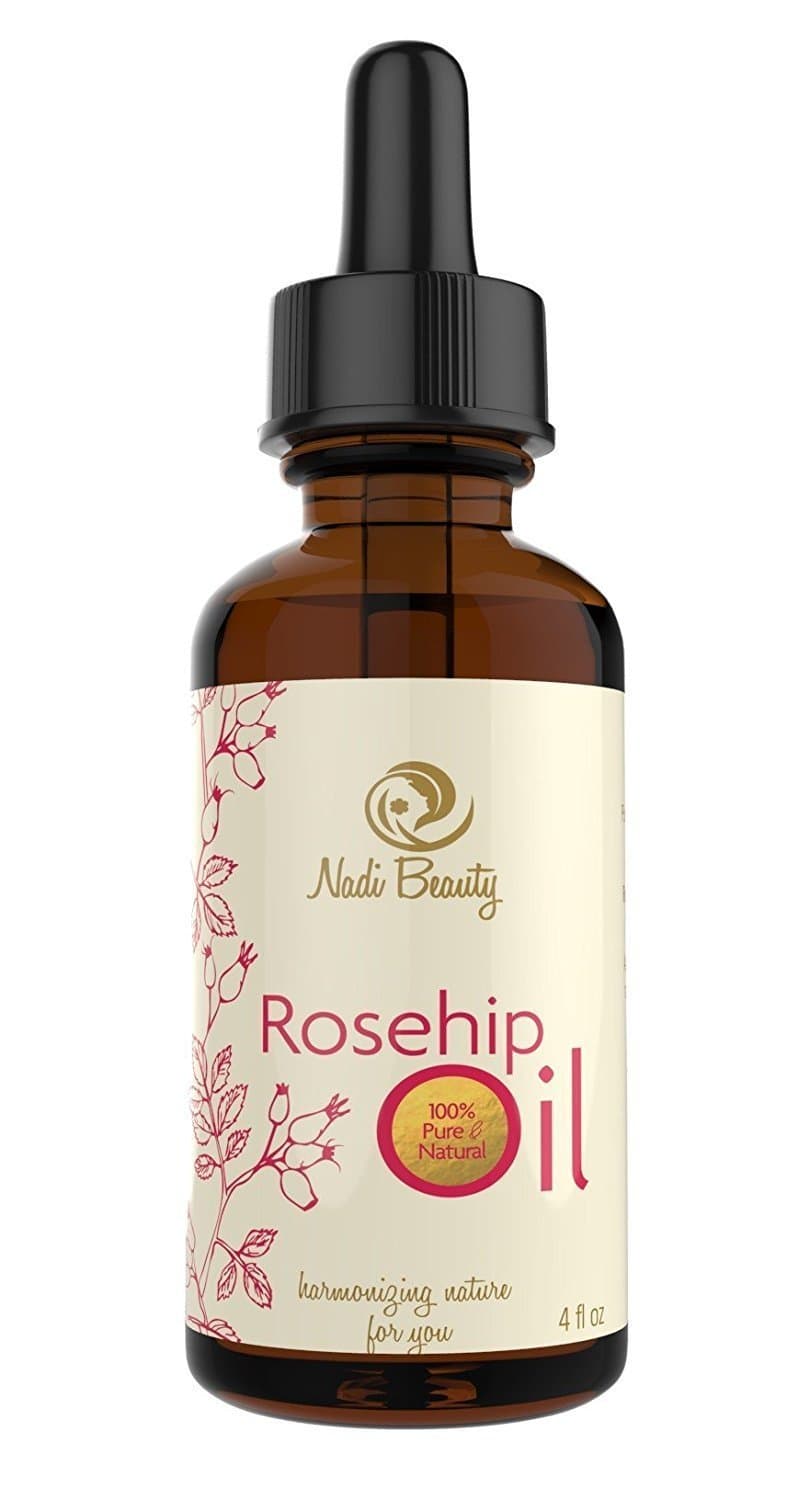 Rosehip Oil 100% Pure Cold Pressed Organic Anti Aging Moisturizer Antioxidant Vitamin E Wrinkle Filler Reduces Fine Lines Gets Rid of Age Spots Stretch Marks Increases Production of Collagen