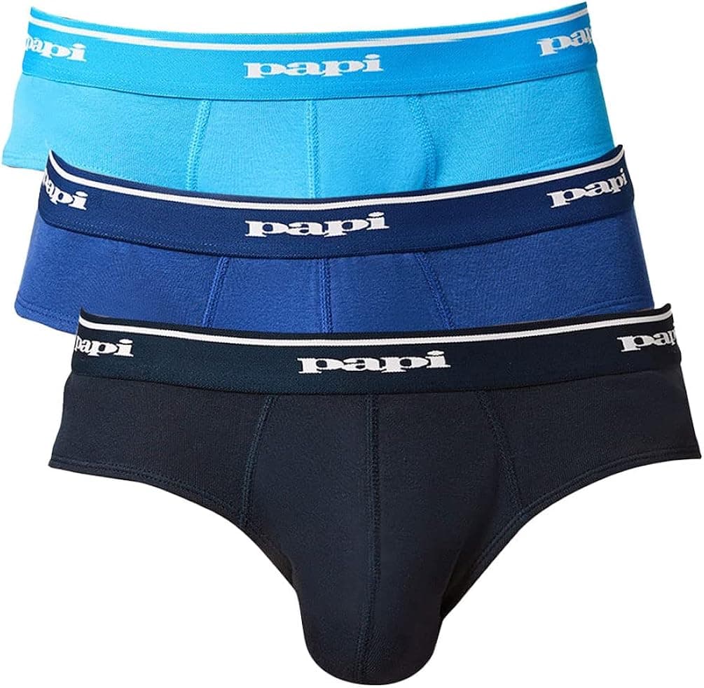 papi Men's Cotton Low Rise Brief Pack of 3 Underwear