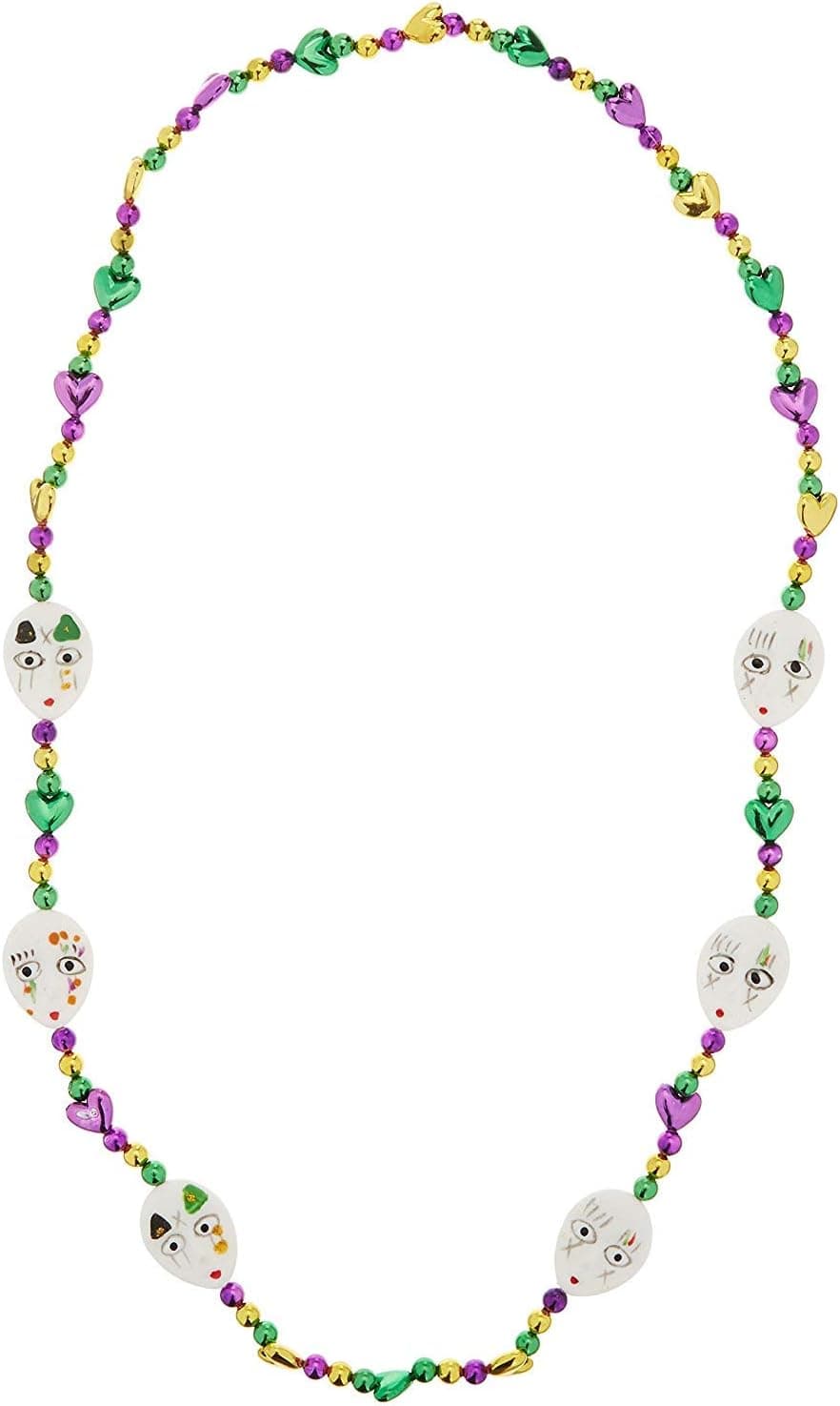 Mardi Gras Mime Beads Party Accessory (1 count) (1/Card)