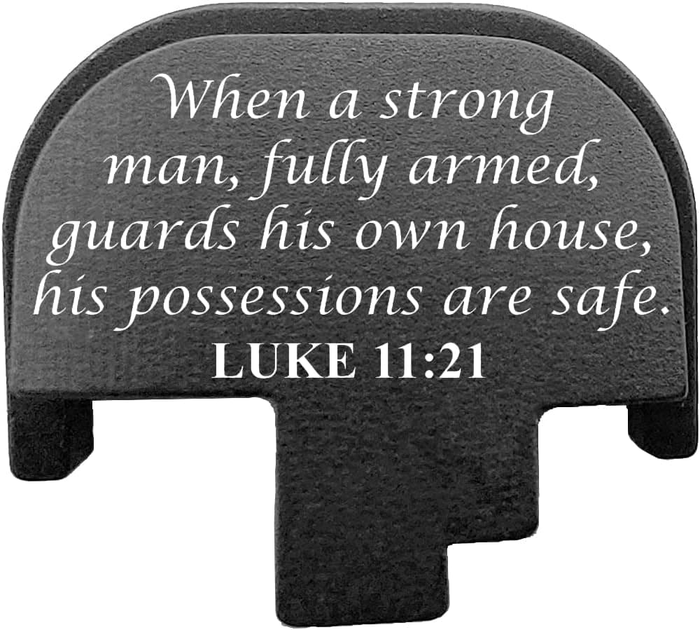 BASTION Laser Engraved Rear Cover Slide Back Plate for Smith & Wesson M&P M2.0 9mm/.40 Cal/45 ACP Full Size ONLY - Luke 11:21