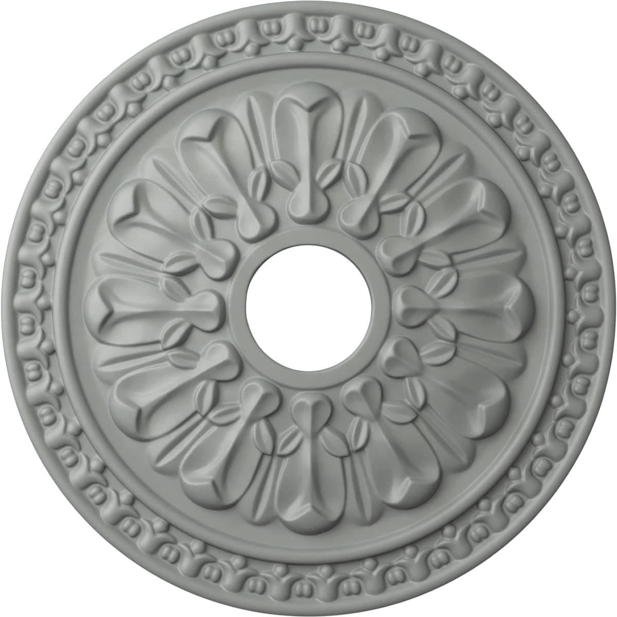 Ekena Millwork CM18WA Warsaw Ceiling Medallion, 18"OD x 3 1/2"ID x 1 3/8"P, Factory Primed