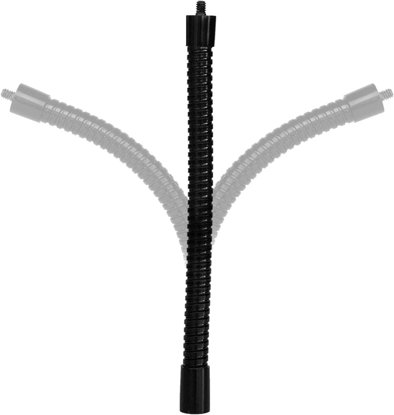 GRIFITI Nootle Flexible Metal Black Gooseneck Arm Leg Stand 1/4 20 Threaded Male Female for Cameras, Clamps, Phone and Tablet Mounts (9 x .75 x .75 inches)