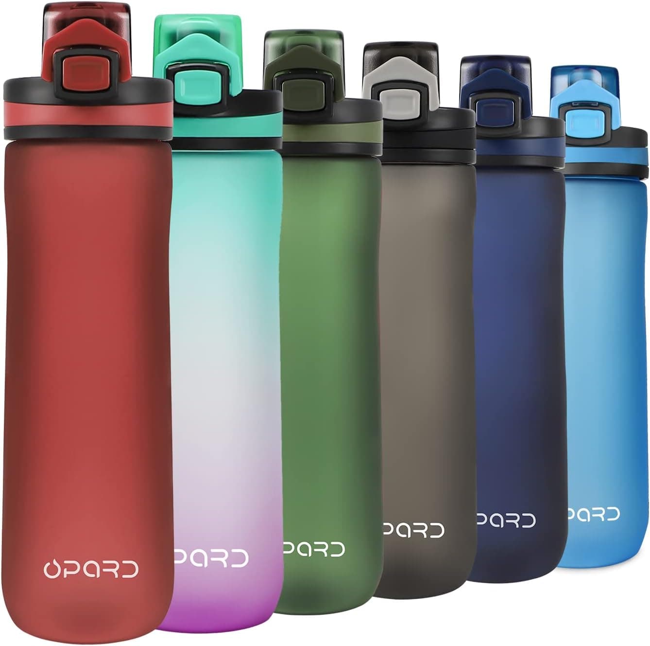 Opard Sports Water Bottles 20 Oz BPA Free Leak Proof Tritan Plastic Bottle Flip Top