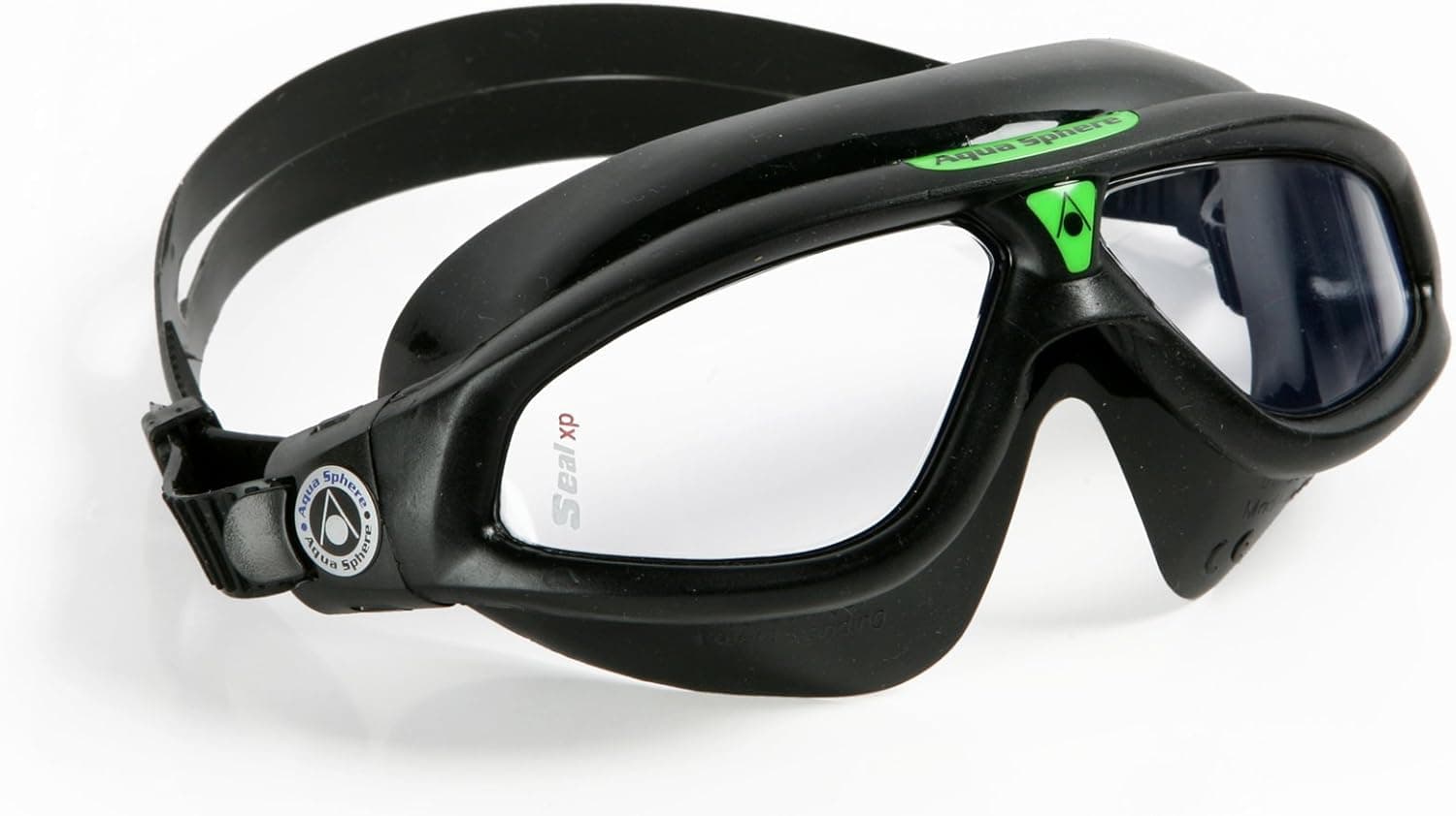 AQUA SPHERE Seal XP Goggles, Clear Lens/Black and Green Frame