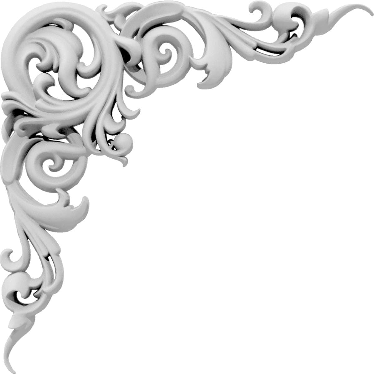 Ekena Millwork APLC020X020HURUF-R Applique, White