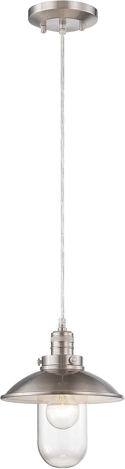 Minka Lavery 4130-84 1 Light Mini Pendant, Brushed Nickel