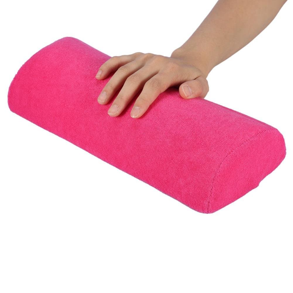 Nail Pillow, Salon Nail Hand Rest Cushion Detachable Washable Hand Holder Cushion Nail Art Soft Sponge Pillow Nail Art Manicure Tool (Rose)