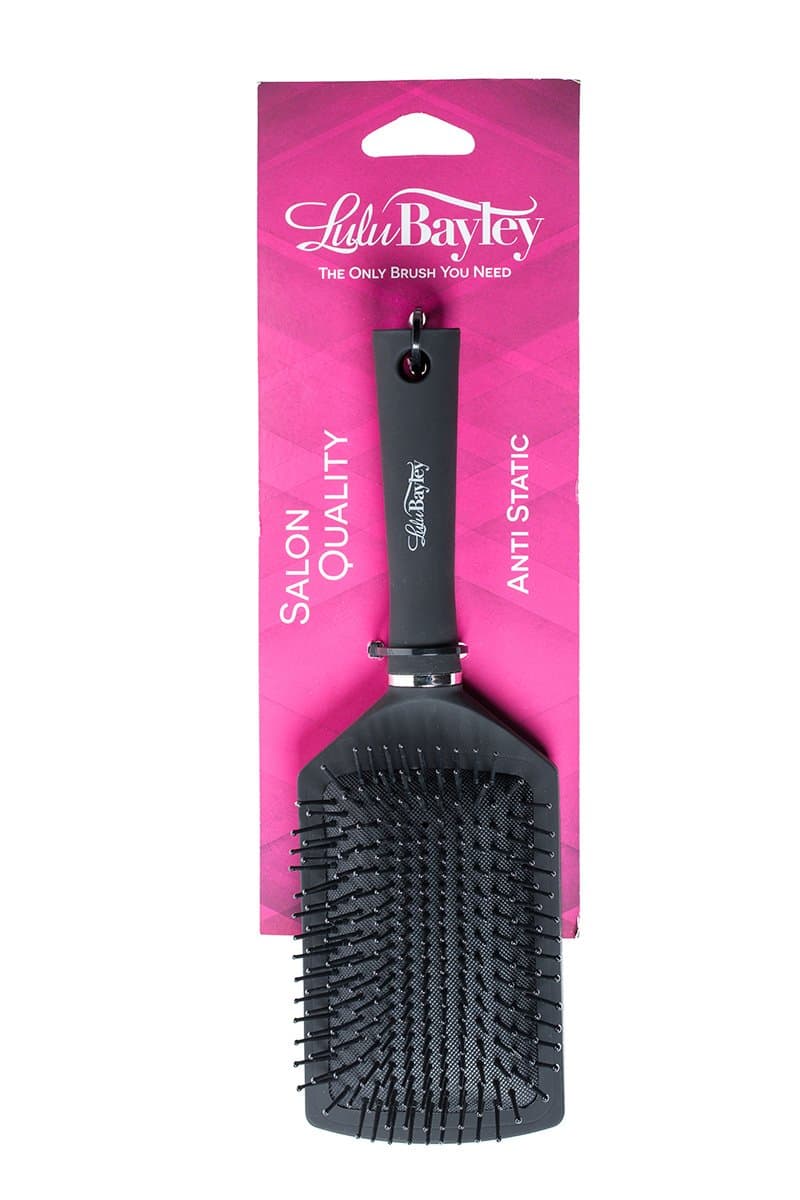 Paddle Hair Brush by Lulu Bayley - For Men, Women & Children - Professional Salon Quality - Anti Static - No More Tangles - Great For Thin, Thick, Damaged or Color Treated Hair - Wet or Dry Hair - No Hassle Replacement Warranty