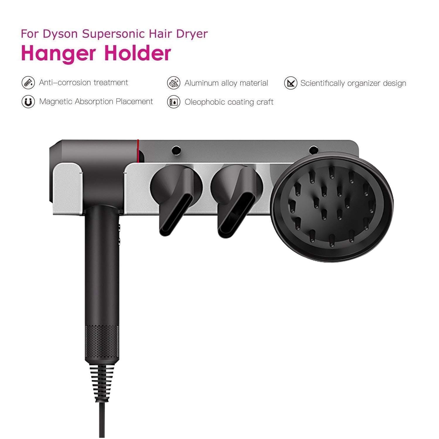 Ruren Hair Dryer Mount Compatible with Supersonic Hair Drye
