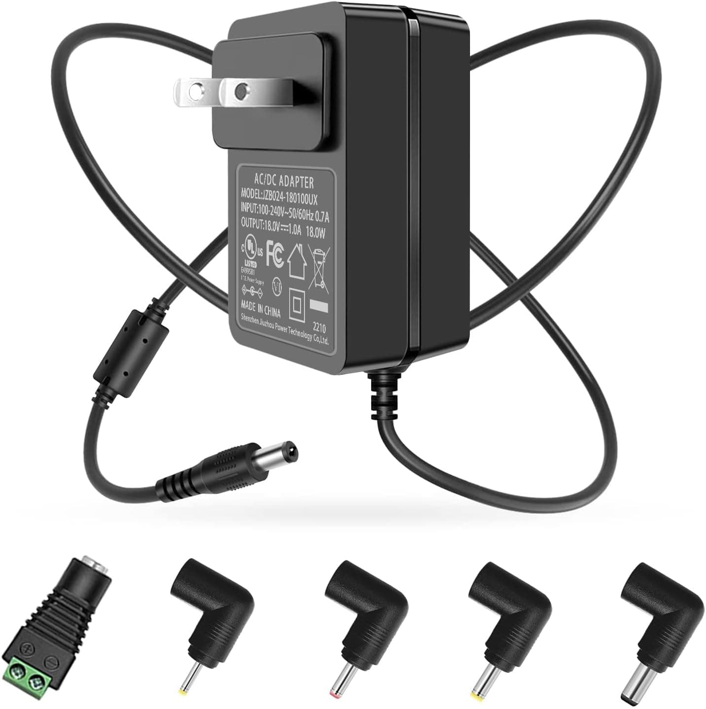 18V 1A Charger, 18 Volt 1000mA Power Supply Adapter for 18volt (0.1A 0.15A 0.2A 0.25A 0.3A 0.4A 0.5A 0.6A 0.7A 0.8A 0.9A) 100mA~1000mA Equipment, Center Positive Plug