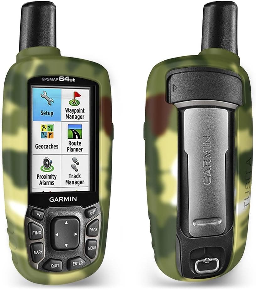 TUSITA Case for Garmin GPSMAP 62 62s 62st 62sc 62stc 64 64s 64st 64sc 64x 64sx 64csx - Silicone Protective Cover - Handheld GPS Navigator Accessories (Camo)