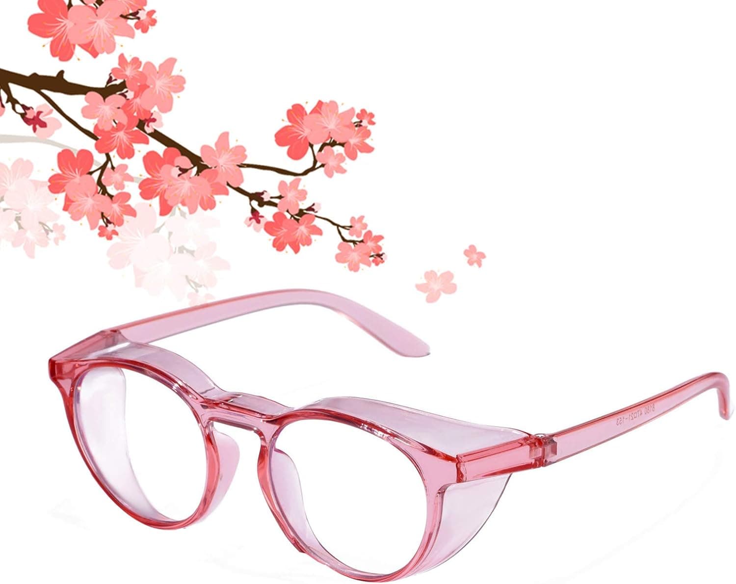 Dollger Anti Fog Safety Glasses Blue Light Blocking Anti Pollen Safety Glasses Safety Goggles Anti UV Safety Goggles & Glasses For Women Men,Suitable for School,Laboratory,Daily Life(Pink)