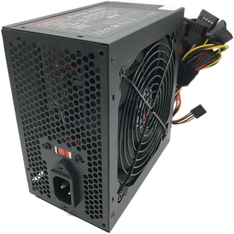 KENTEK 480 Watt 480W 120mm 4.72" Fan Black Guard Grilled ATX Power Supply ATX 12V 4 Pin 20/24 Pin SATA Molex Floppy for Intel AMD MB