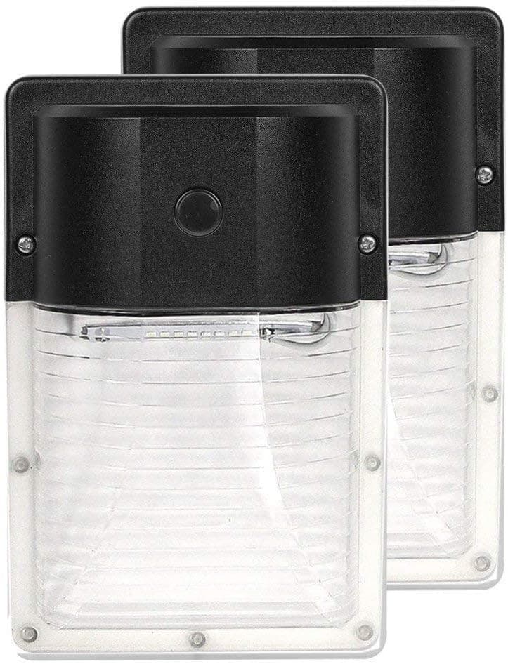 CINOTON 13W LED Wall Pack Light 1600lm,(Dusk-to-Dawn Photocell,Waterproof IP65), 100-277Vac,100-200W MH/HPS Replacement,Outdoor Security Lighting 5000K (5-Year Warranty) (LY13W 2Pack)