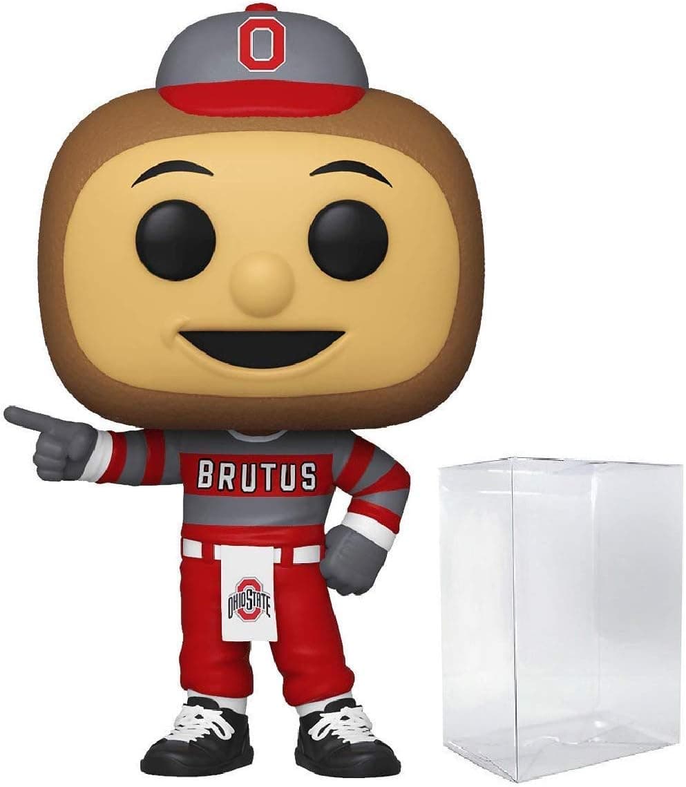Pop! Mascots: Brutus Ohio State Buckeyes College NCAA Pop Action Figure (Bundled with Pop Shield Protector to Protect Display Box)
