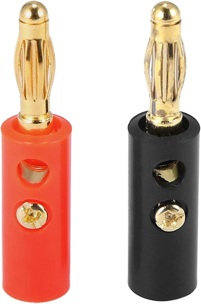 X AUTOHAUX 40pcs Banana Plugs 4mm Speaker Wire Connector Open Screw Type Universal Fit for Car Speaker Wire Wall Plate Audio Video Receiver