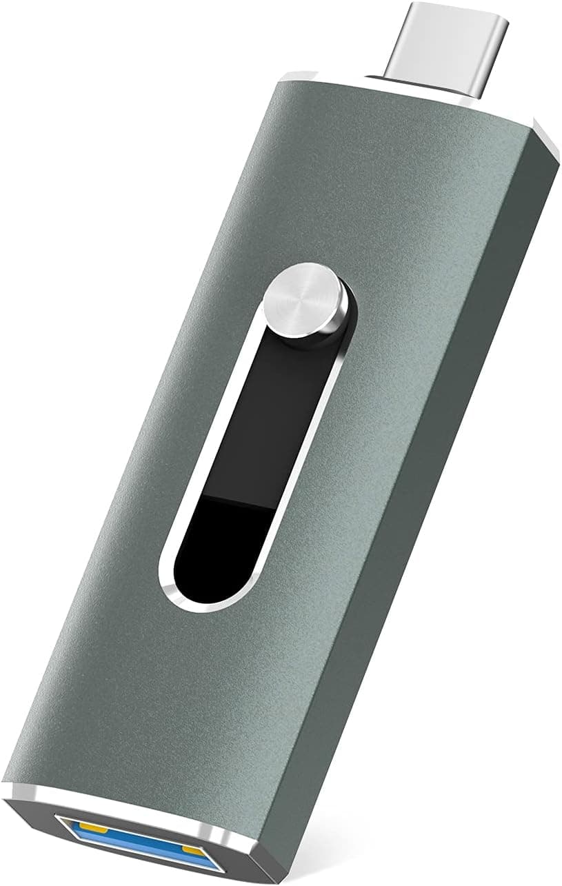 128GB USB C Thumb Drive, KOOTION USB 3.0 Flash Drive Dual Type-C USB Stick High-Speed Jump Drive Aluminum Alloy Photo Memory Stick for Smartphone Mac Laptop