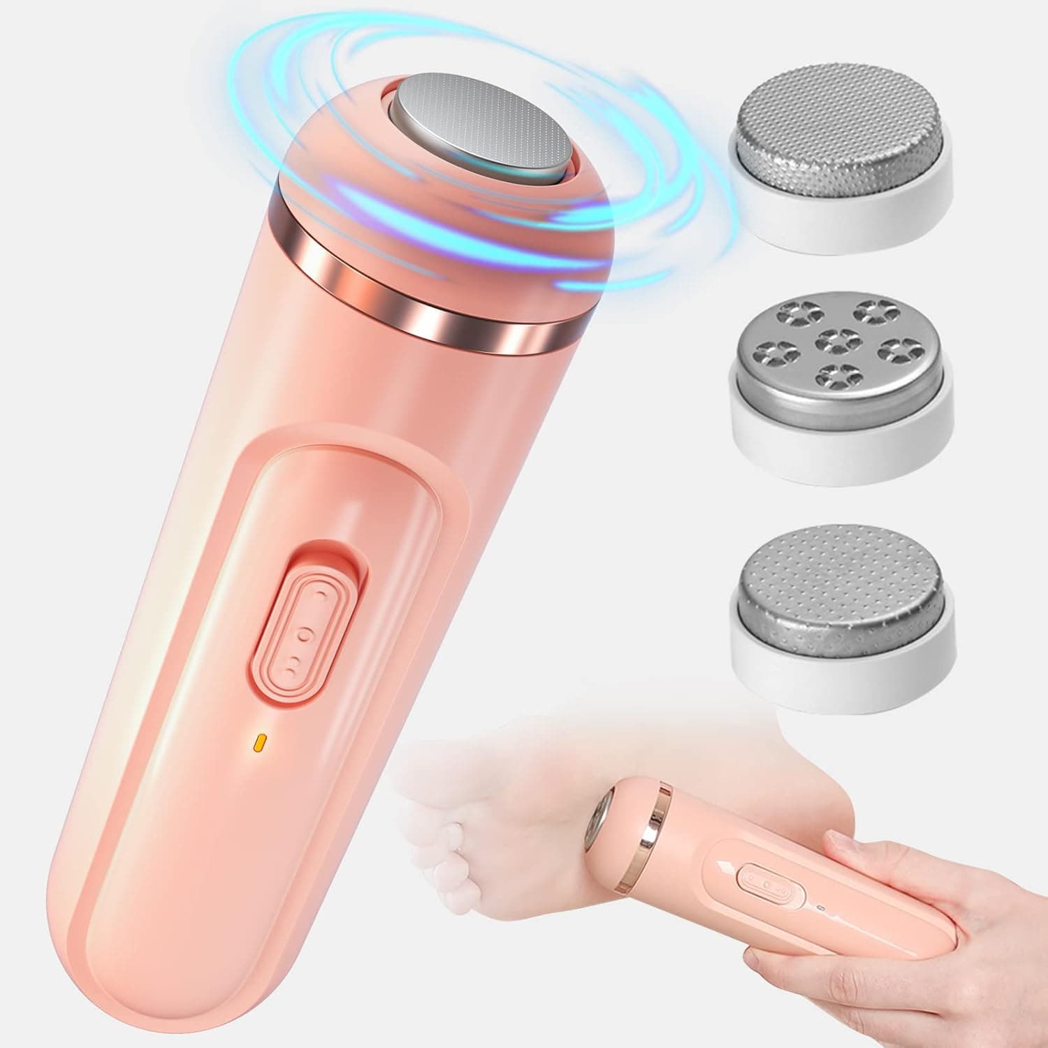 Electric Foot Callus Remover Rechargeable,2200mAh Battery Up to 3 Hours of Use Time Portable Foot File Pedicure Kits, Professional Callus Remover Kit for Dead, Hard Cracked Dry Skin Mom Gifts