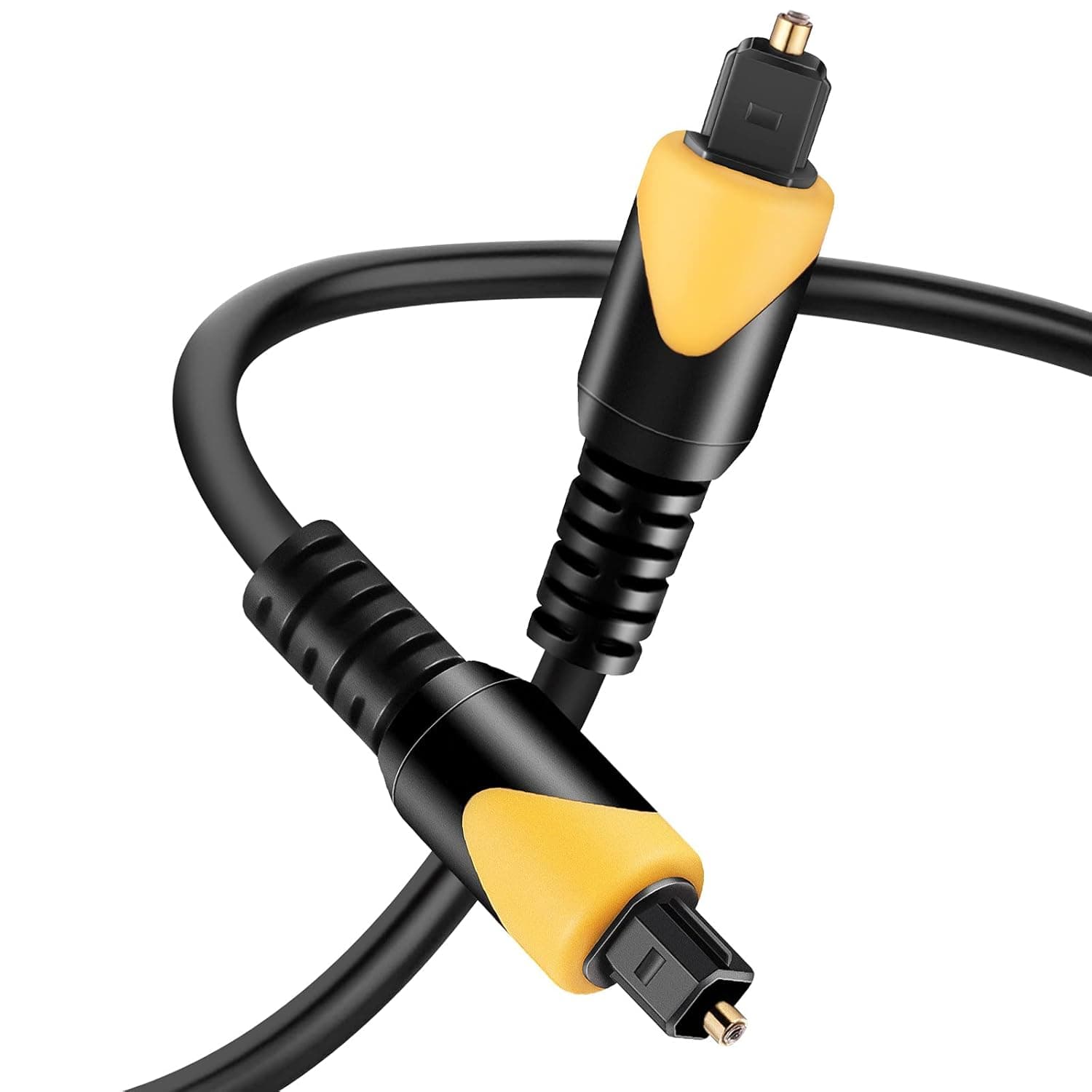 ZEXMTE 6FT Optical Audio Cable, Fiber Optic Cable, 24K Gold-Plated Ultra-Durability Audio Cable, Slim Optical Cable Digital Audio Cable for Home Theater, Sound Bar, TV, PS4, Xbox