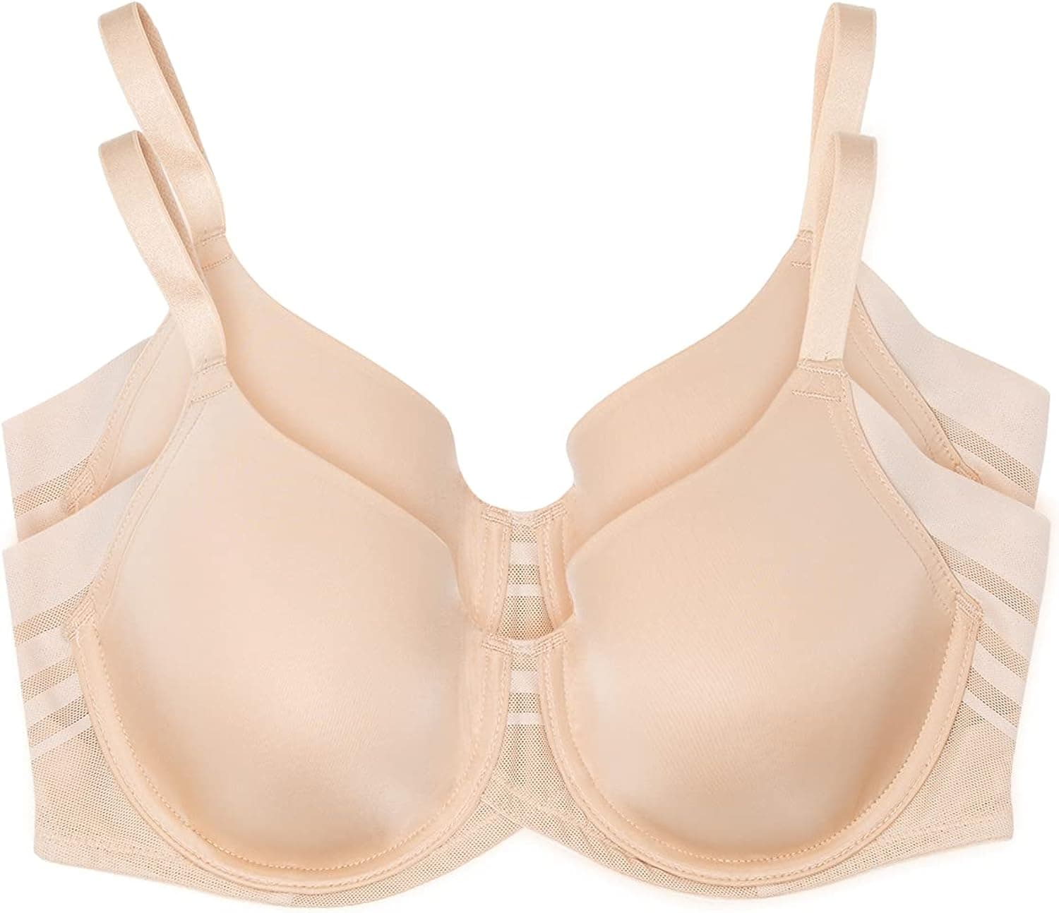 Felina Marvelous Side Smoothing T-Shirt Bra, Tighter Band- Bras for Women, Seamless Bra, Lingerie for Women, Plus Size Bra