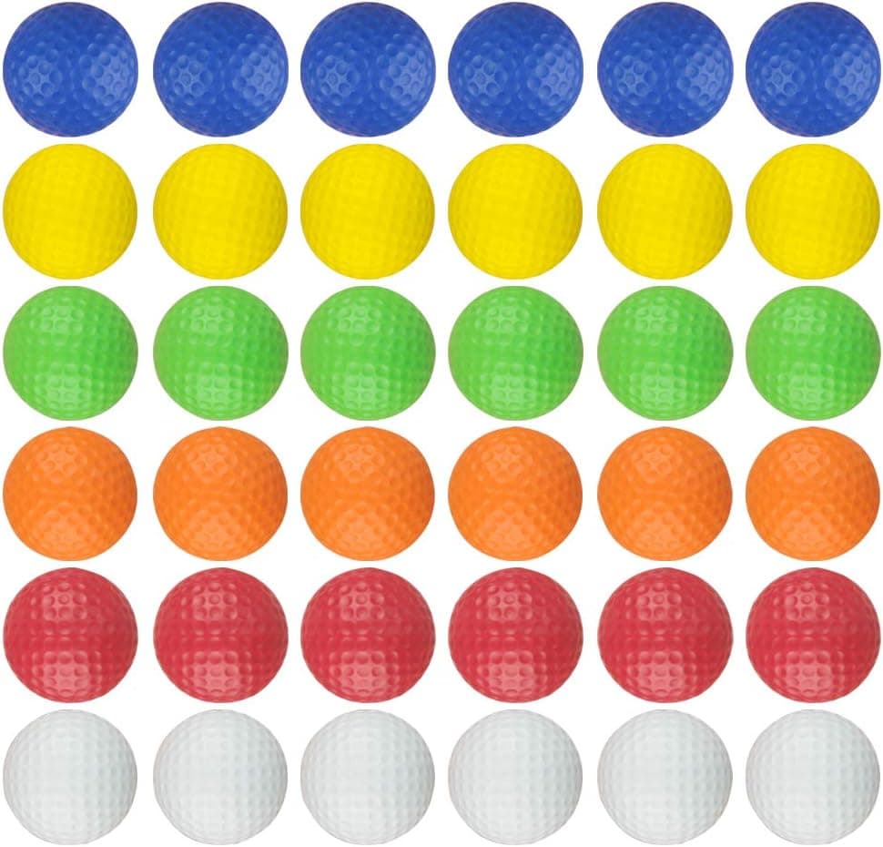Dsmile 36 Pack Foam Golf Practice Balls Light Soft Elastic Training Multifunction Sport Balls