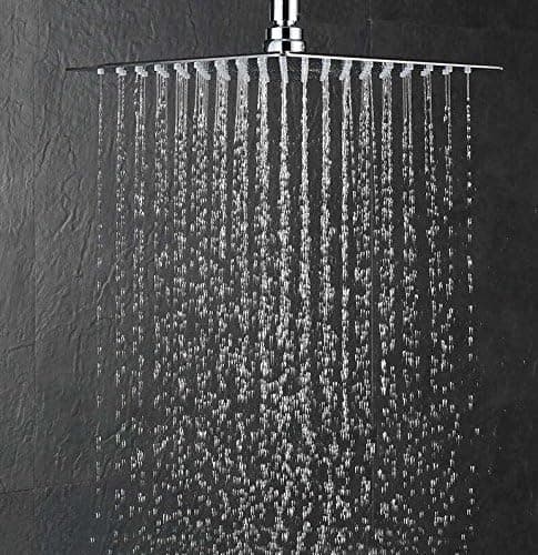 MYHB 12" Ultra-thin 304 Stainless Steel Rainfall Shower Head,Luxury Durable Rain Showerhead,High Polish Chrom Mirror Surface