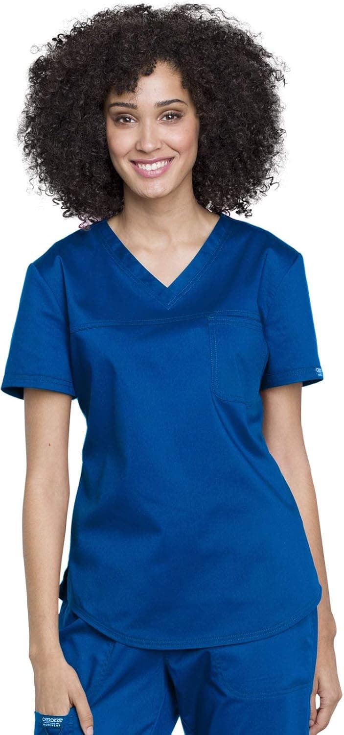 Cherokee Women Scrubs Top Workwear Revolution Tuckable V-Neck O.R WW657