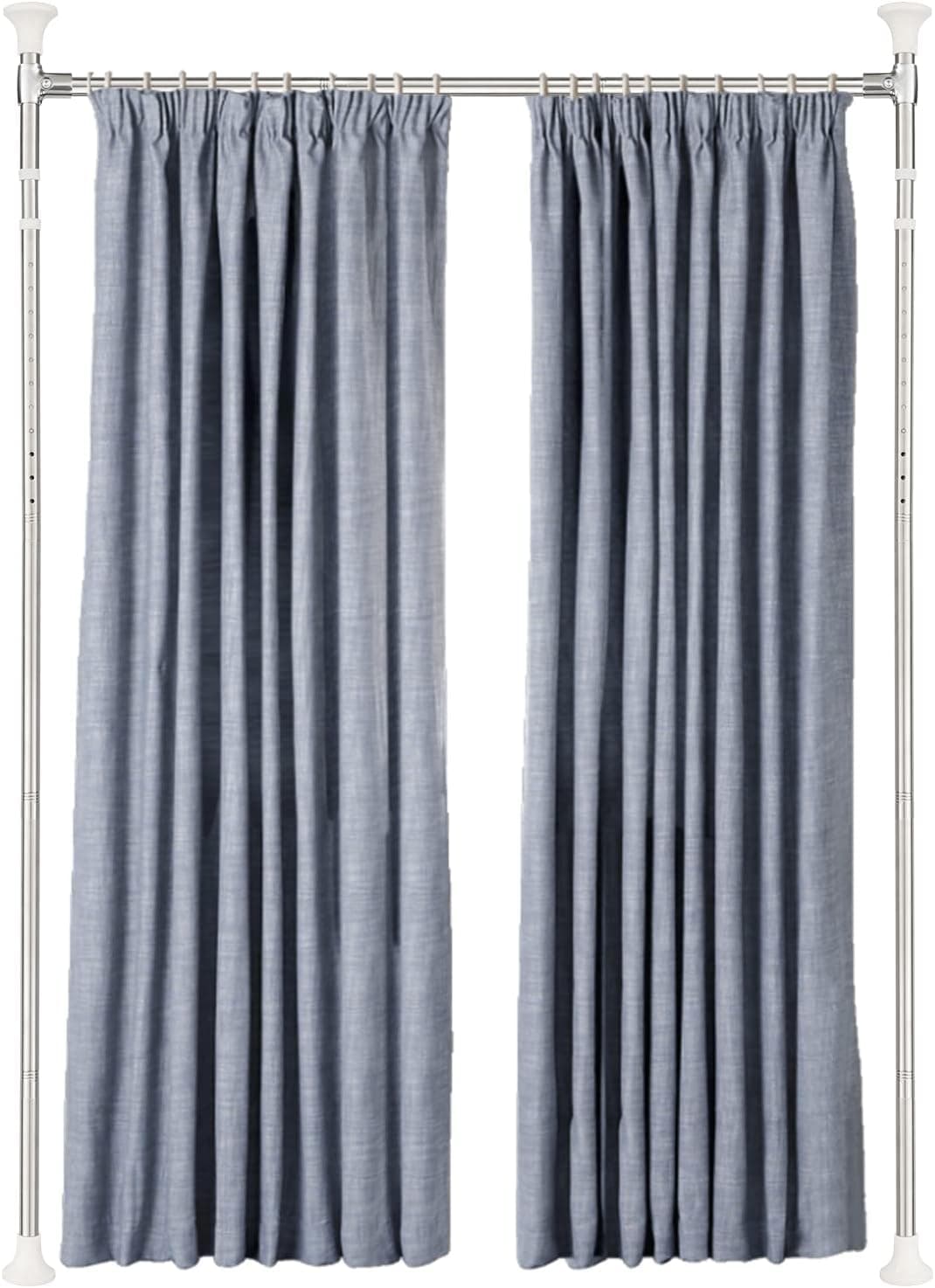 HOSKO Curtain Divider Stand - 48 to 72 inches Expandable Room Divider,Damage Free Freestanding Vertical Tension Stand