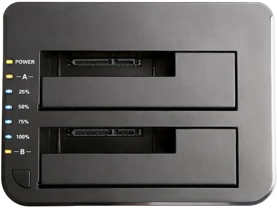 WEME(tm) USB3.0 to 2.5¡± SATA 6G HDD Enclosure + 3 Port USB3.0 Hub 3256 1090 (Dual Bays HDD SSD Docking Station)
