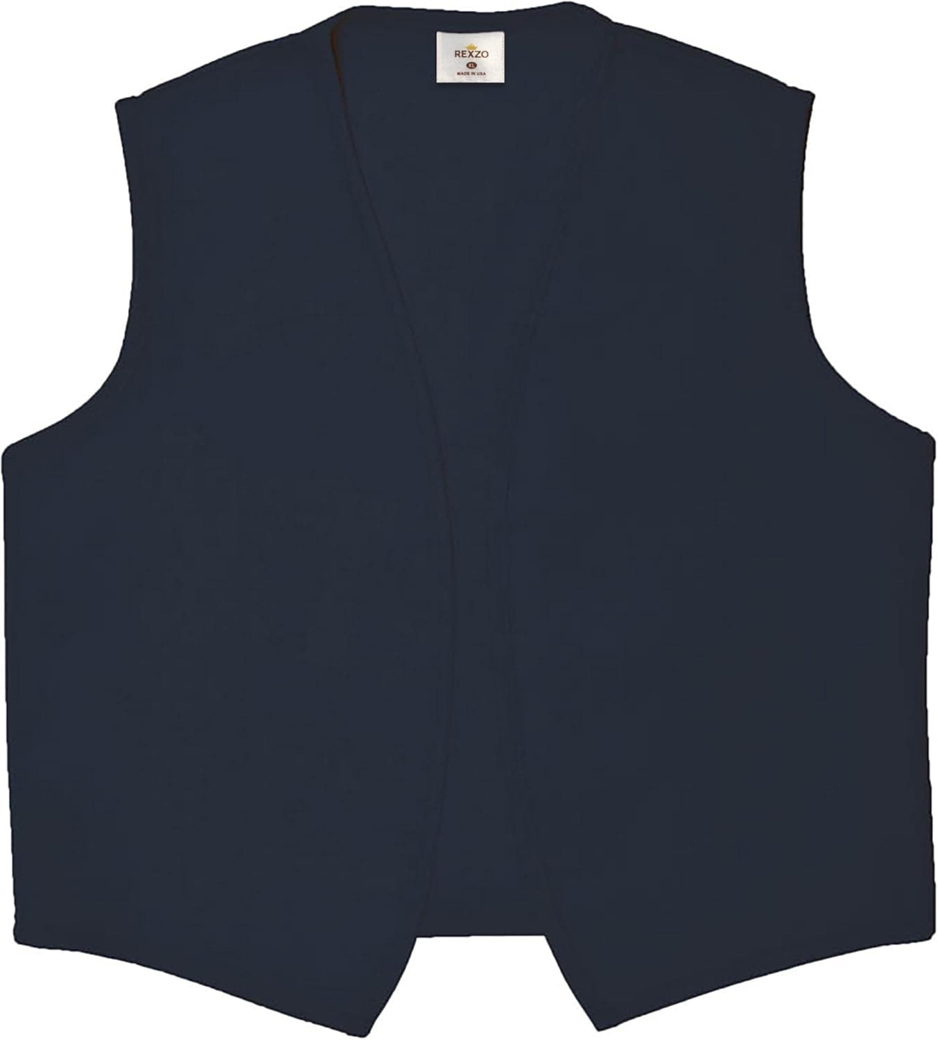 REXZO Unisex Vest No Pocket No Buttons– Made in The USA