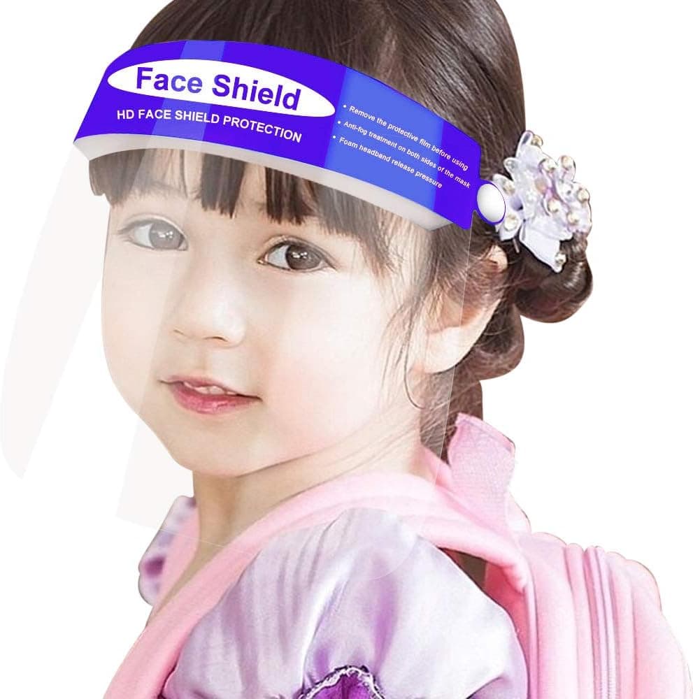 Buluby 5 PCS Kids Cover, Premium Reusable Clear Anti Dust Visor Protection for Children - Blue