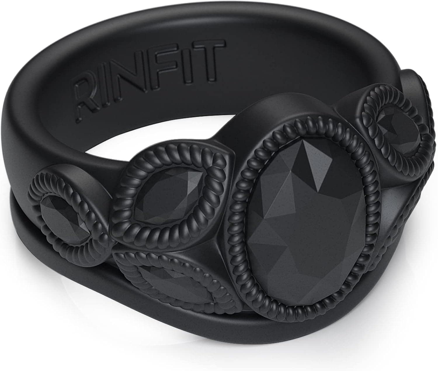 Rinfit Silicone Rings for Women - Wedding Rings For Women - Silicone Wedding Bands - Rubber Ring - Oval & Pear Diamond Collection