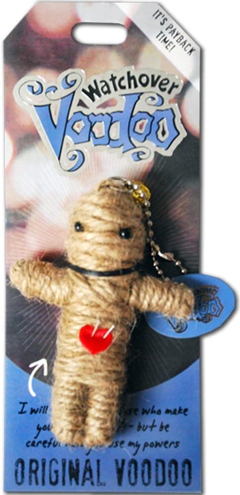 Watchover Voodoo - String Voodoo Doll Keychain – Novelty Voodoo Doll for Bag, Luggage or Car Mirror - Original Voodoo Keychain, 5 inches, Blue
