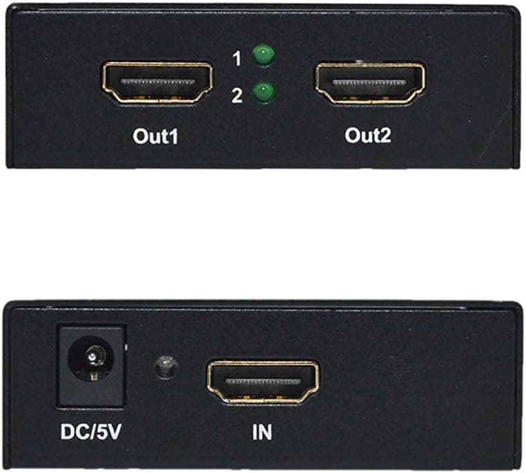 AVISHOP HDMI 1x2 Splitter 4K V1.4 Certified Powered with Full Ultra HD 4K/2K and 3D Resolutions Supported 4K V1.4 Certified