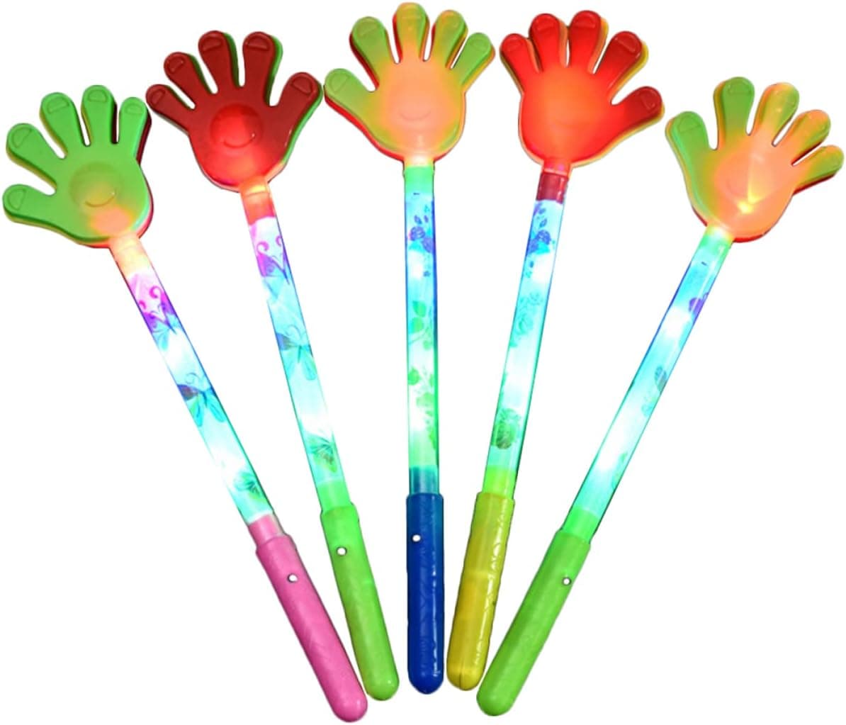 Glowing Hand Clappers Light up Hand clappers Glowing Hand Clapper Hand Clapper Toy Noise Makers: Glow Bulk Kids Gifts