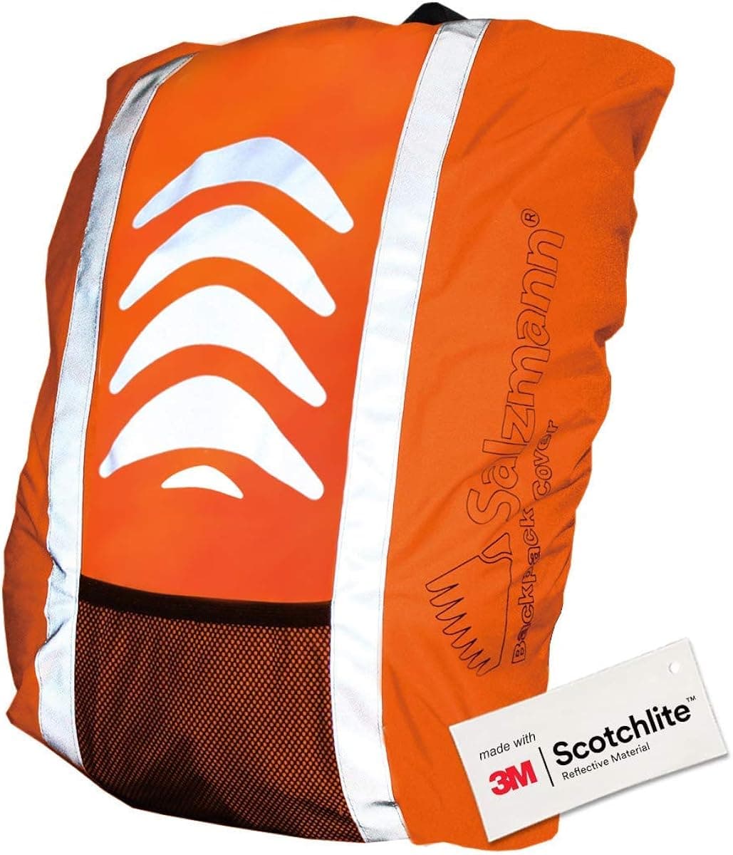 Salzmann 3M Reflective Backpack Cover | High Visibility, Waterproof & Weatherproof | Ideal for Cycling, Running & Hiking