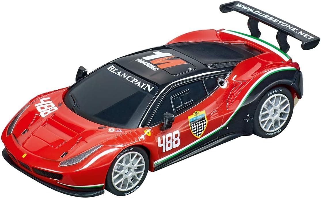 Carrera 64136 Ferrari 488 GT3 AF Corse #488 GO!!! Analog Slot Car Racing Vehicle 1:43 Scale