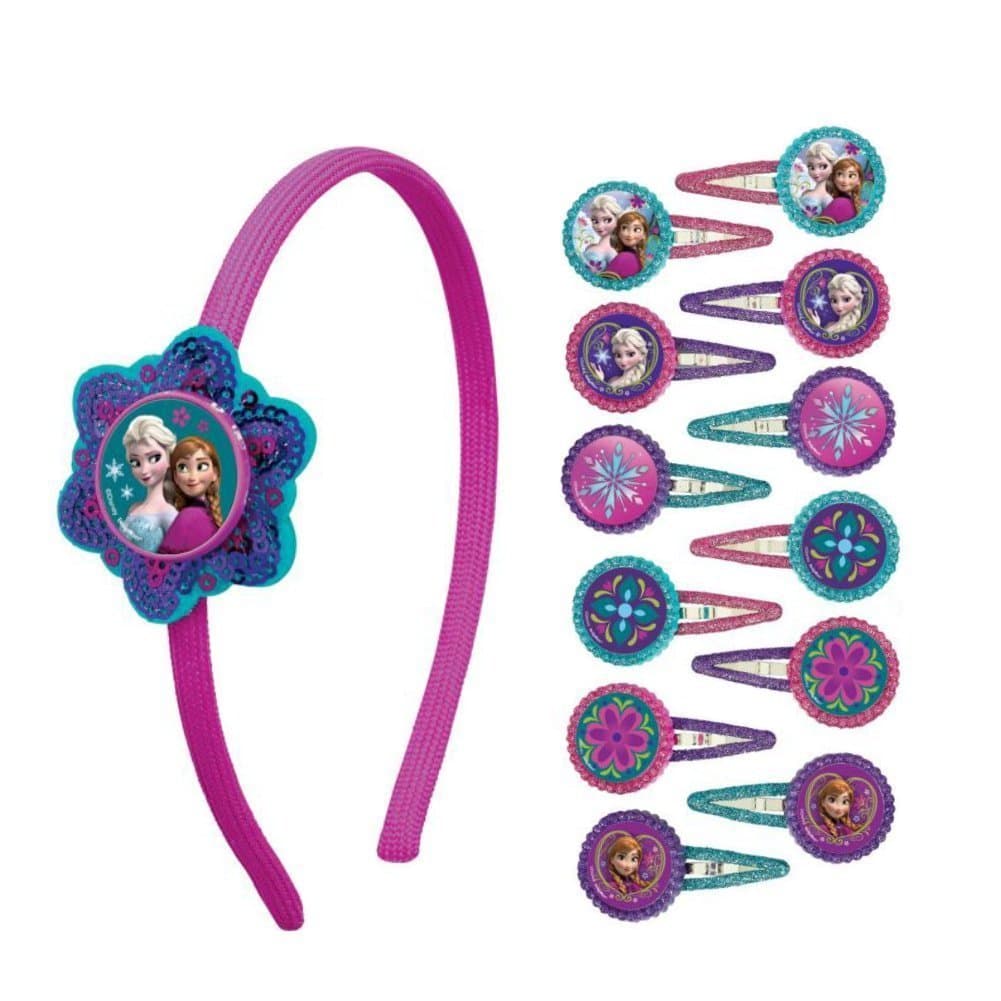 Disney Frozen Girls Headband and Barrette Hair Accessory Bundle