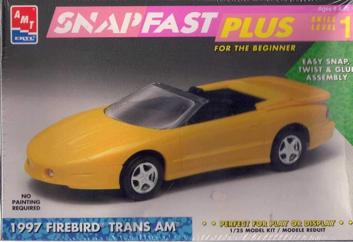 AMT #6317 ERTL Snap Fast Plus 1997 Firebird Trans Am 1/25 Scale Plastic Model Kit