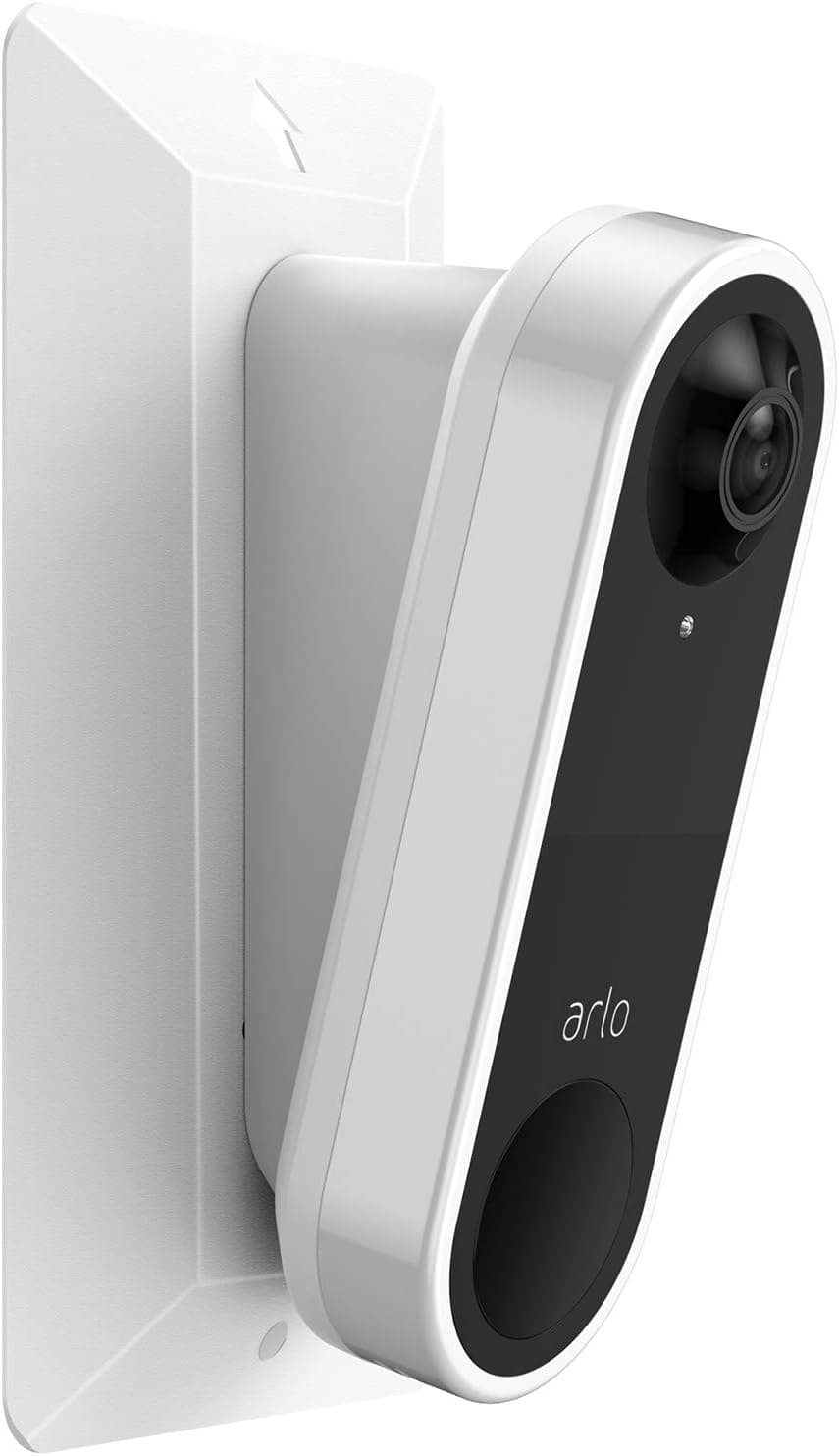 Aobelieve 15 Degrees Downward Angle Mount Wedge with Wall Plate for Arlo Wired Video Doorbell, White