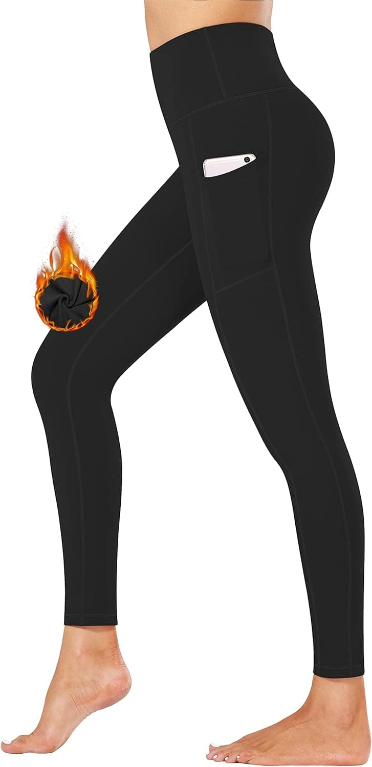 Fengbay High Waist Yoga Pants, Pocket Yoga Pants Tummy Control Workout Running 4 Way Stretch Yoga Leggings