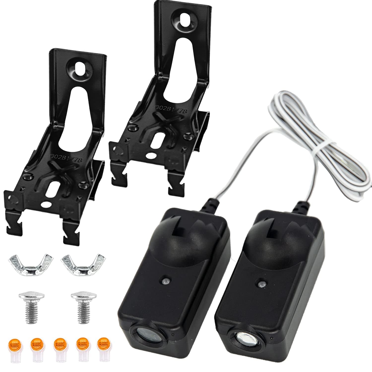 Universal 41A5034 Safety Sensor Beam Eyes, Compatible with Liftmaster Sears Chamberlain Craftsman Garage Door Opener Made After 1997 (41A5034, w/Bracket)