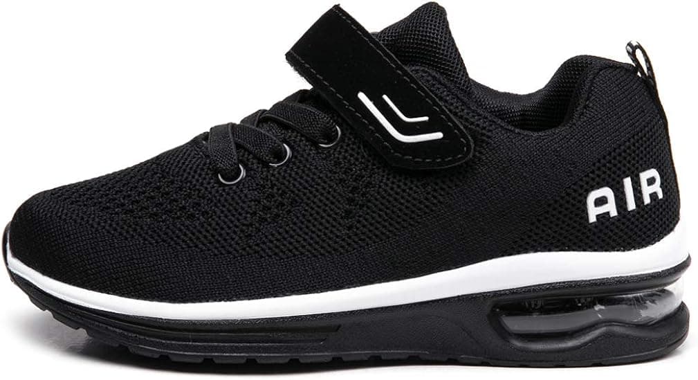MEHOTO Kids Fashion Athletic Running Tennis Shoes Casual Breathable Sports Walking Sneakers for Boys and Girls (6 M US Big Kid Black)