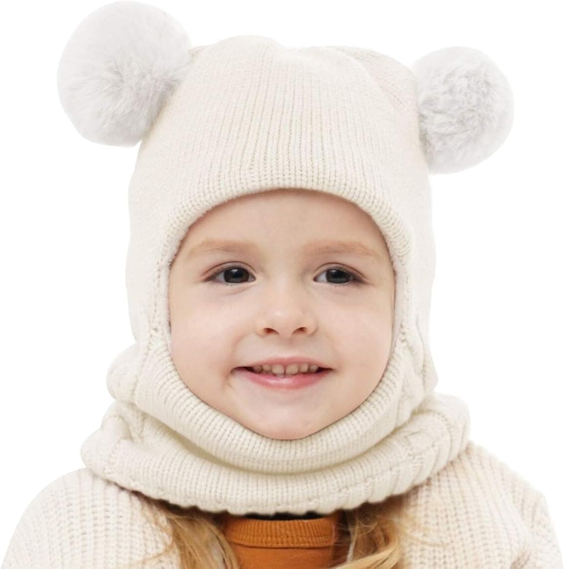 Baby Girls Boys Winter Hat Scarf Earflap Hood Scarves Toddler Kids