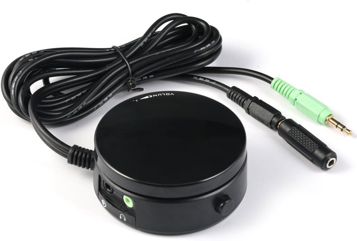 GEREE Computer Speakers Headphones Audio Switch Converter Volume Control with 3.5mm Stereo Jack to 3.5mm Stereo Jack Adaptor
